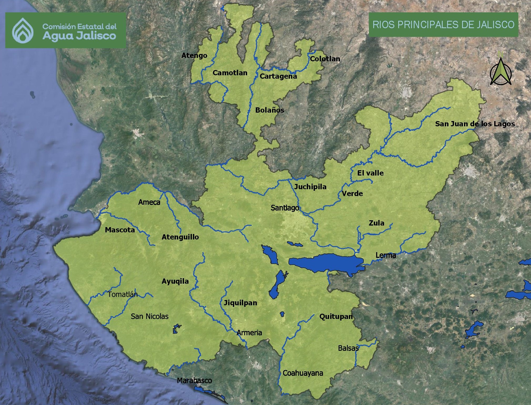 Regiones Hidrológicas en Jalisco