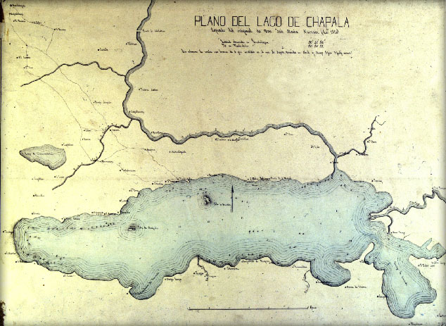 Plano del Lago de Chapala de Don José María Narváez (Diciembre 1816)